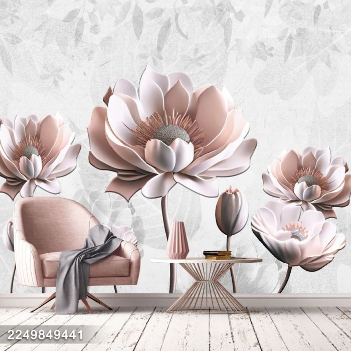 Фотошпалери: Квіти на фоні листя, 2249849441