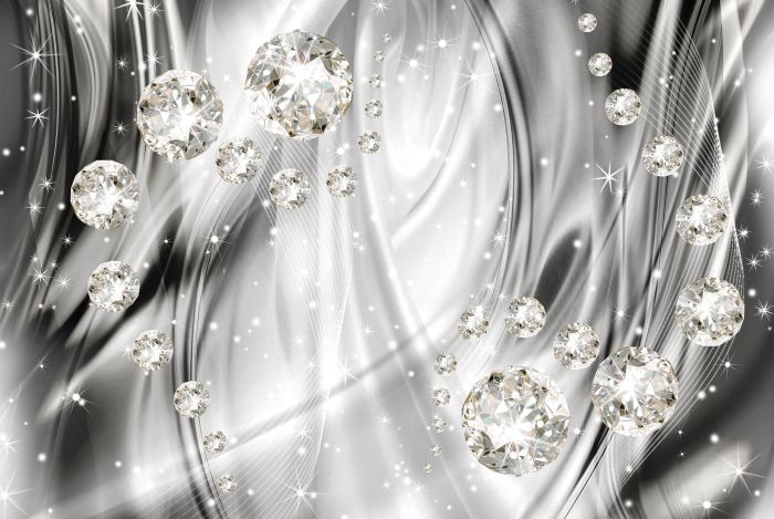 3D Фотошпалери 3Д Літаючі діаманти