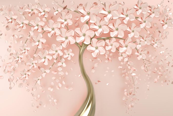 3D Фотошпалери 3Д Рожеве дерево