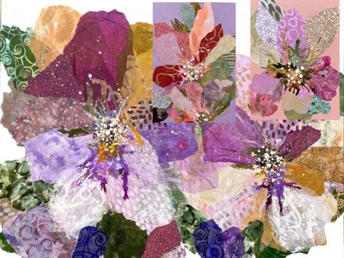 Фотошпалери: Незвичайна аплікація з квітів, 3DF-20250425-12