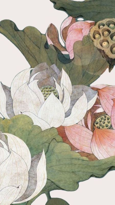 Фотошпалери: Намальовані бутони квітів, 3DF-20250425-34