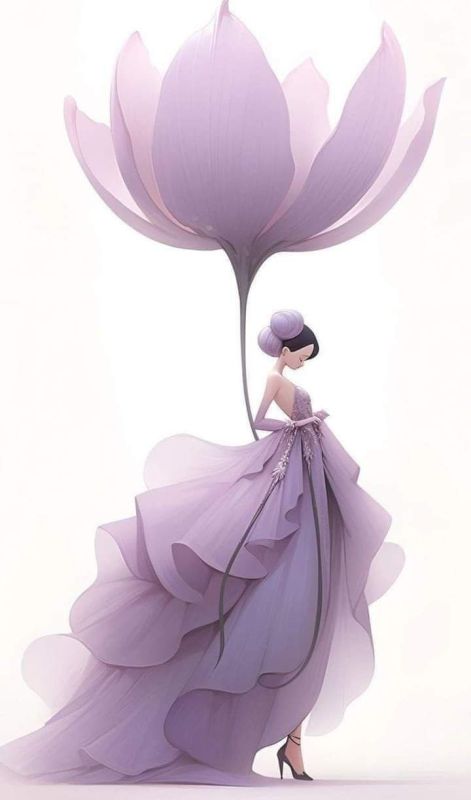 Фотошпалери: Дівчинка та квітка, 3DF-20250425-36