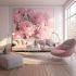 Фотошпалери: Рожеві квіти у вітальню, 3DF-20250425-39