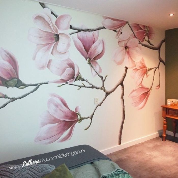 Фотошпалери: Гілка квітів, що розпустилася, 3DF-20250425-41