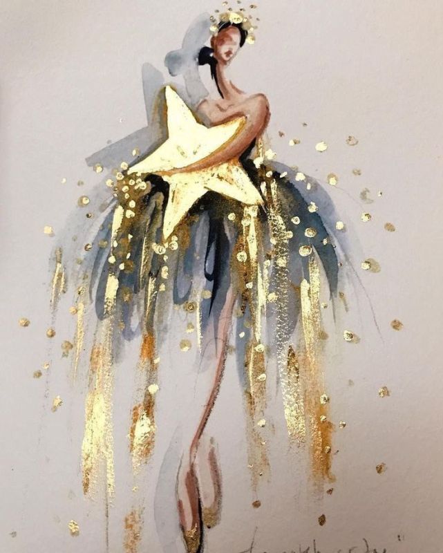 Фотошпалери: Дівчина із зіркою, 3DF-20250425-46