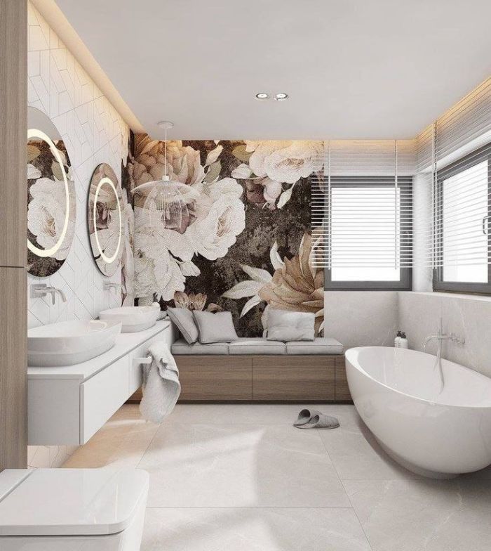 Фотошпалери: Великі світлі квіти, 3DF-20250425-72