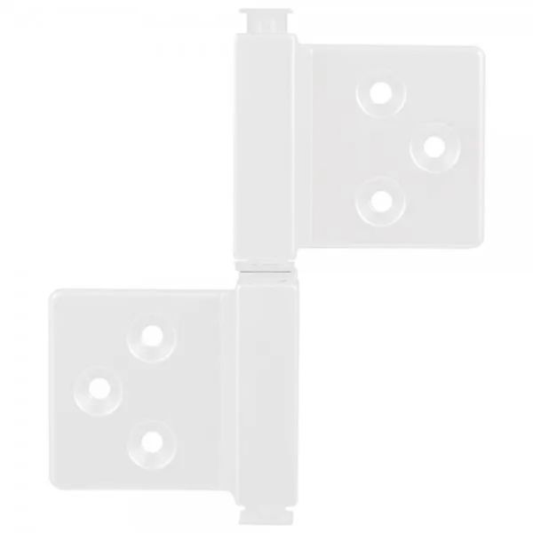 Петля накладна-метелик ALDEGHI 143 Q (КВАДРАТНА) AL, білий мат