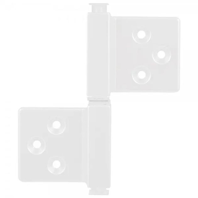 Петля накладна-метелик ALDEGHI 143 Q (КВАДРАТНА) AL, білий мат