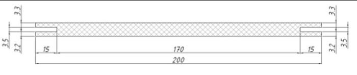 Добір унівенсальнйи Еmaleх 200 мм  (паз/паз)