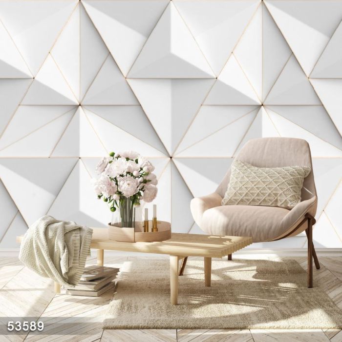 3D Фотошпалери, Трикутники, що утворюють об'ємний ефект, 53589