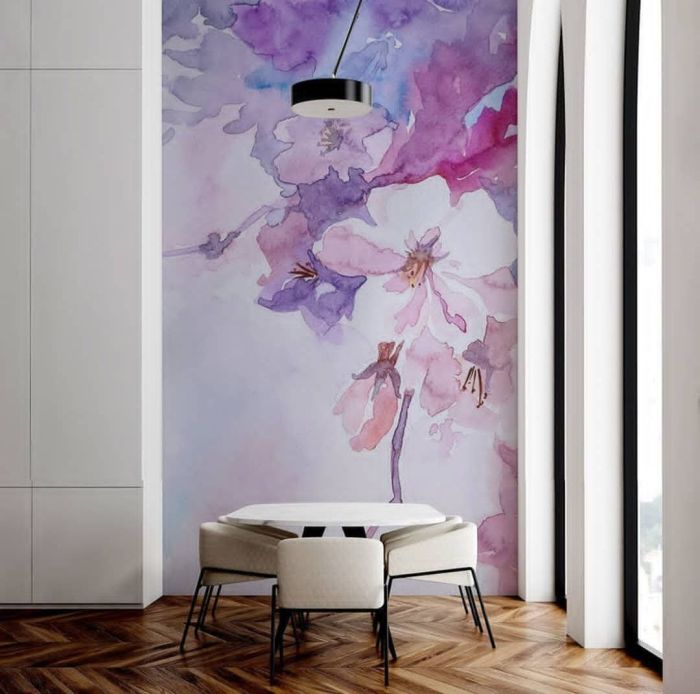 3D Фотошпалери, Мальовані квіти, DE212202425