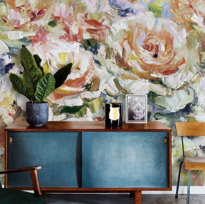 3D Фотошпалери, Акварель квіти крупним планом, DE212202444