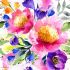 3D Фотошпалери, Яскраві квіти аквареллю, DE212202477