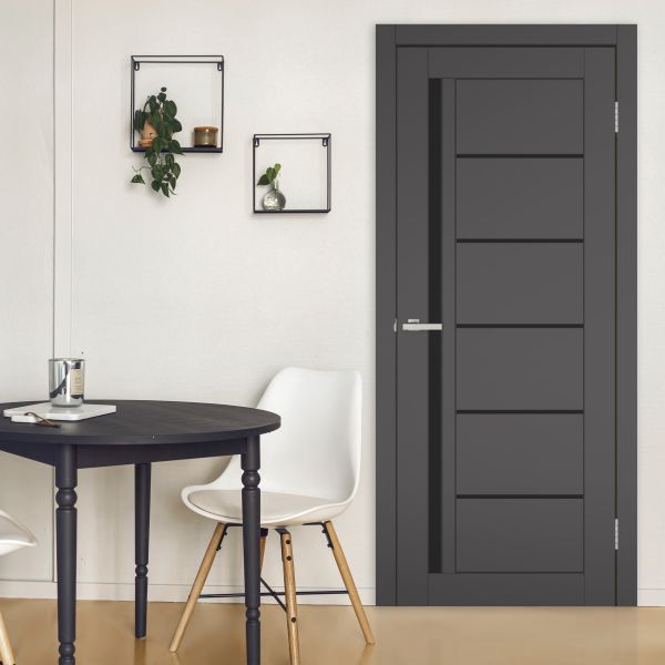 Міжкімнатні двері Europe Doors, ЗАХІДНА ЄВРОПА, АНГЛІЯ, SUPER MATE, ГРАФІТ, ED_an_0032