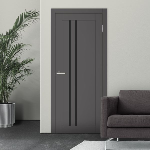 Міжкімнатні двері Europe Doors, ЗАХІДНА ЄВРОПА, БЕЛЬГІЯ, SUPER MATE, ГРАФІТ, ED_be_0032