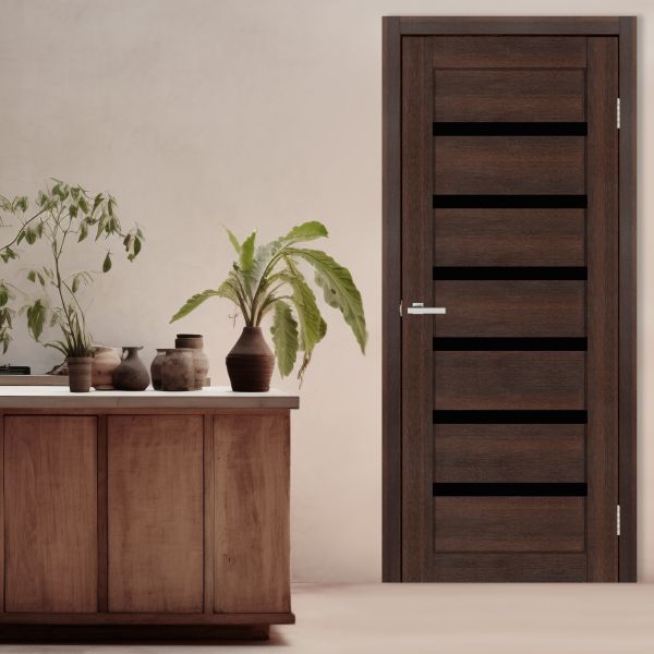 Міжкімнатні двері Europe Doors, ЗАХІДНА ЄВРОПА, ФРАНЦІЯ, PVC, КАШТАН, ED_f_0020