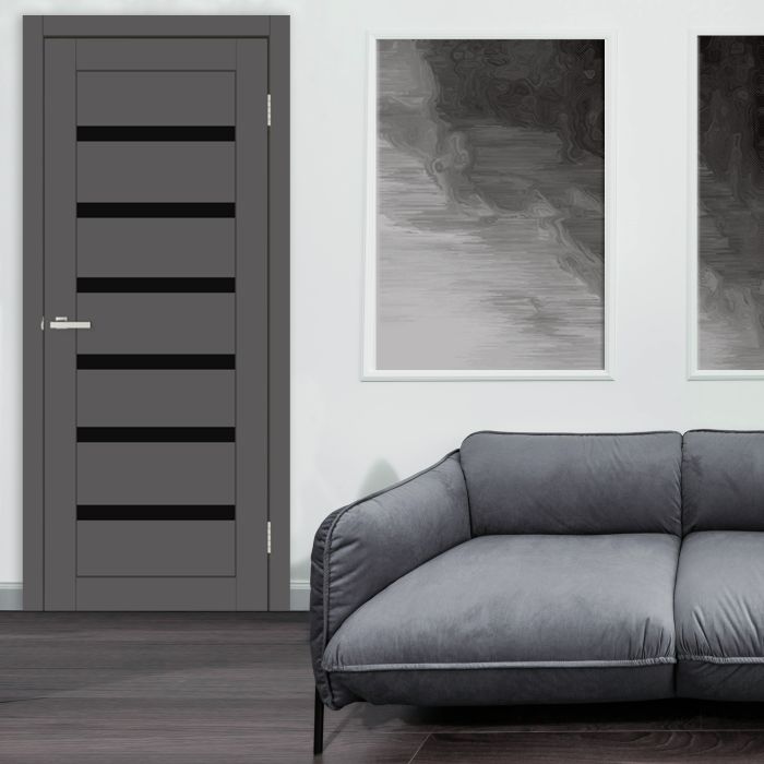 Міжкімнатні двері Europe Doors, ЗАХІДНА ЄВРОПА, ФРАНЦІЯ, SUPER MATE, ГРАФІТ, ED_f_0032