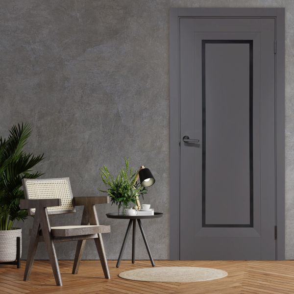 Міжкімнатні двері Europe Doors, ПІВДЕННА ЄВРОПА, ІТАЛІЯ, SUPER MATE, ГРАФІТ, ED_g_0012