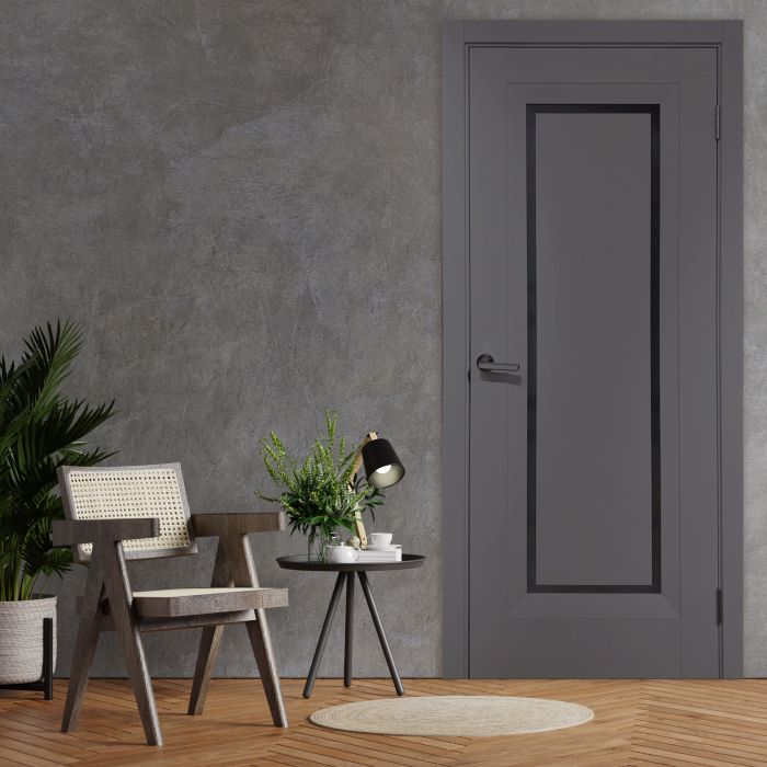 Міжкімнатні двері Europe Doors, ПІВДЕННА ЄВРОПА, ІТАЛІЯ, SUPER MATE, ГРАФІТ, ED_g_0012