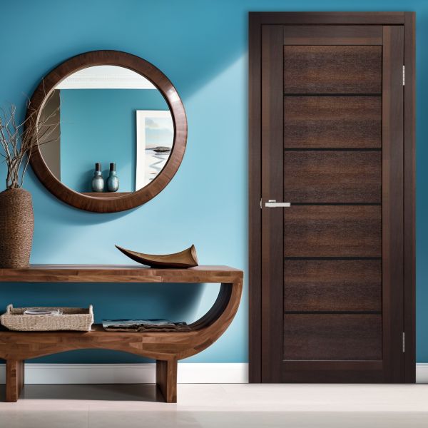 Міжкімнатні двері Europe Doors, ЗАХІДНА ЄВРОПА, ІСПАНІЯ, PVC, КАШТАН, ED_i_0020