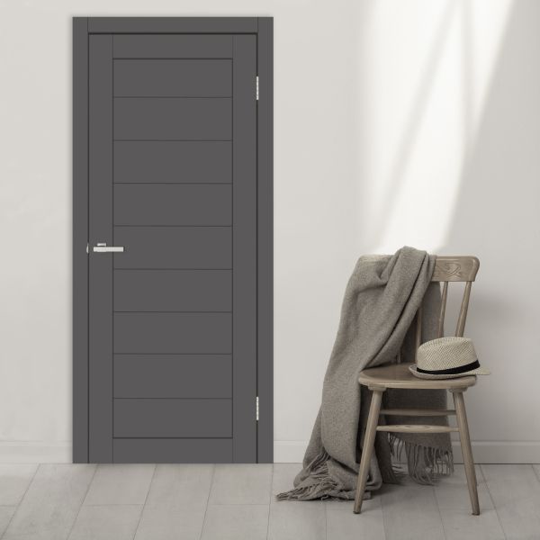 Міжкімнатні двері Europe Doors, ЗАХІДНА ЄВРОПА, ПОРТУГАЛІЯ, SUPER MATE, ГРАФІТ, ED_po_0016