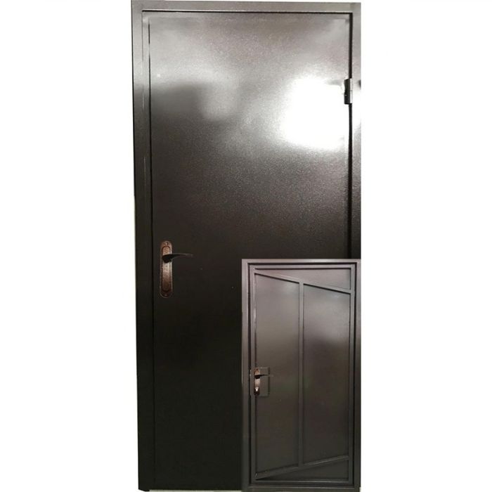 Вхідні двері SOVA, Модель ЕКОНОМ ОДНОЛИСТОВА Метал/Метал Колір КОРИЧНЕВИЙ Розміри: 850*2040 L-R