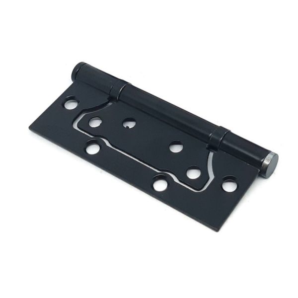 Петля накладна універсальна НЕ Врізна, FLUSH 100*63 *2,0 mm Вузька, BLACK MAT | ЧОРНИЙ МАТОВИЙ, 8324
