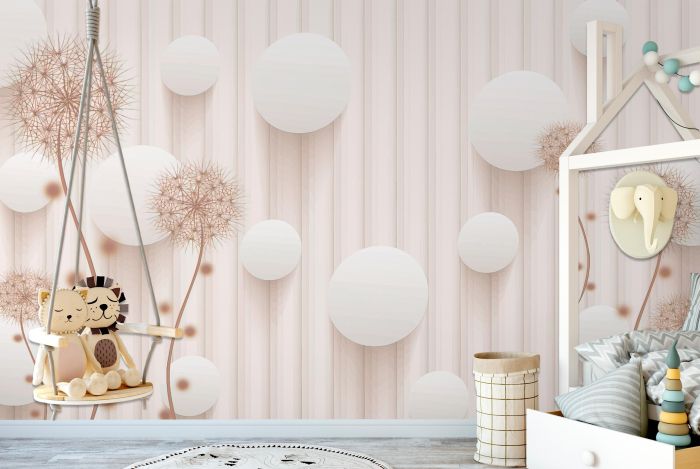 3D Фотошпалери 3Д Матові квіти-павутинки