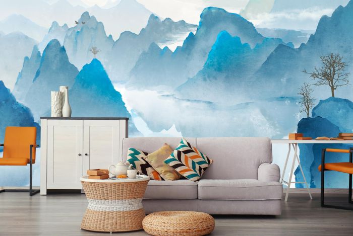 3D Фотошпалери 3Д Сяючі гори