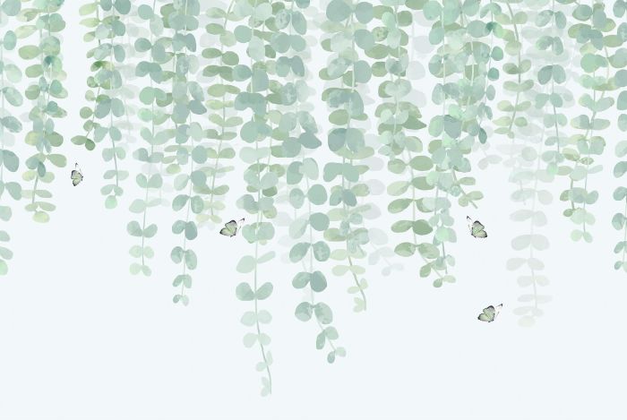 3D Фотошпалери 3Д Листяна завіса