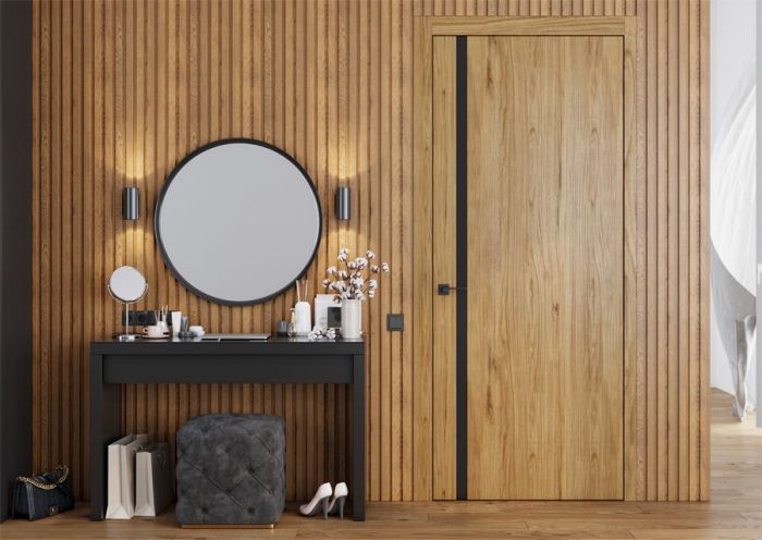 Міжкімнатні двері HYGGE ARVIKA ERIS Black Line Catanya Oak 2030/595