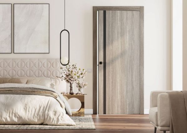 Міжкімнатні двері НYGGE ARVIKA ERIS Black Line Grey Oak 2030/795