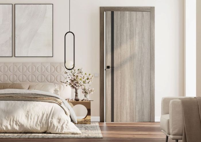 Міжкімнатні двері HYGGE ARVIKA ERIS Black Line Grey Oak 2000/595