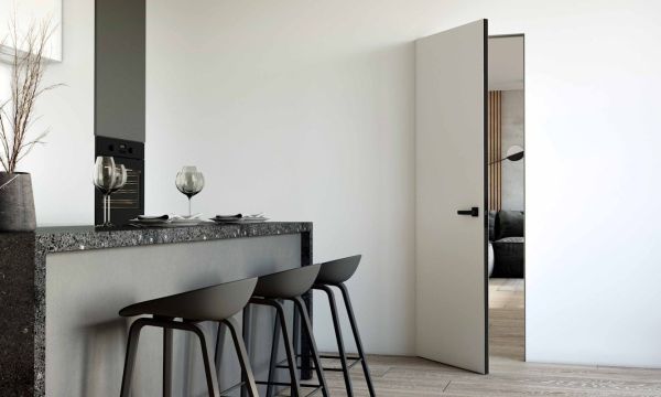 Міжкімнатні двері HYGGE INVISION ALUM чорний 2000/720