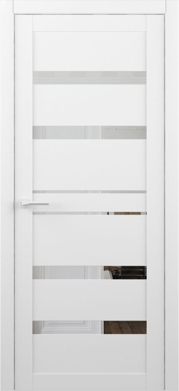 LuxDoors, Дрезден VINIL БІЛИЙ з матовим склом
