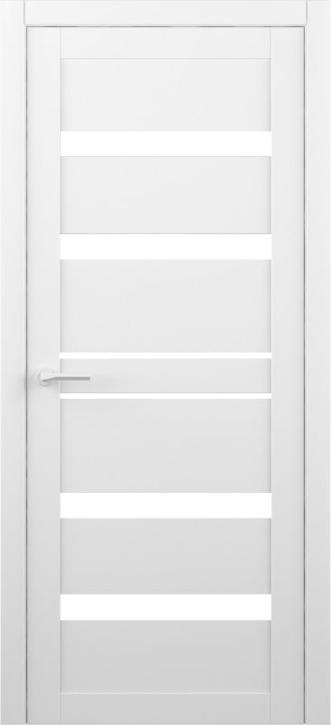 LuxDoors, Дрезден VINIL БІЛИЙ з чорним склом