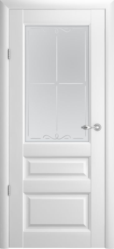 LuxDoors, ЛУВР-2 VINIL БІЛИЙ зі склом галерея