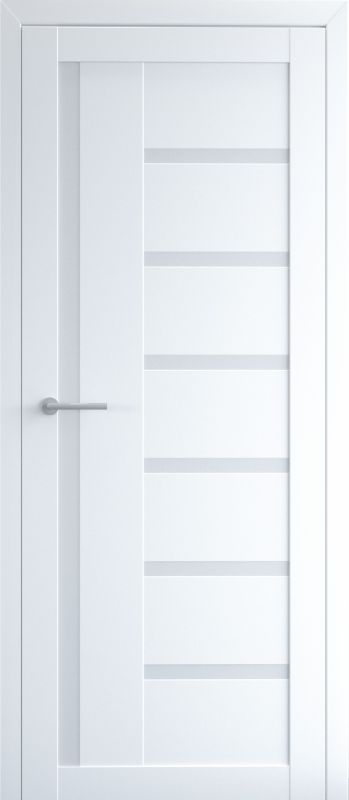 LuxDoors, Мадрид VINIL БІЛИЙ з чорним склом