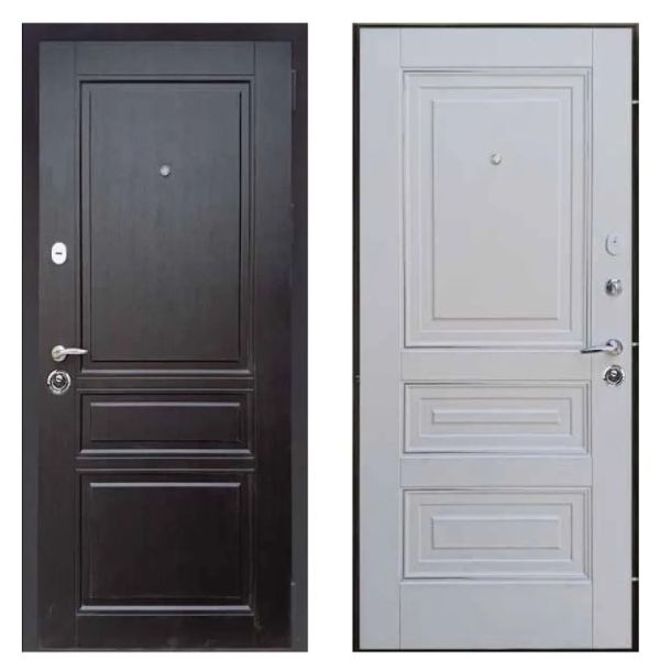 Двері вхідні, Тип-3 КВАРТИРА, Венге Південний 339 / Супермат Білий 614 960 L RAL 9005, 134897