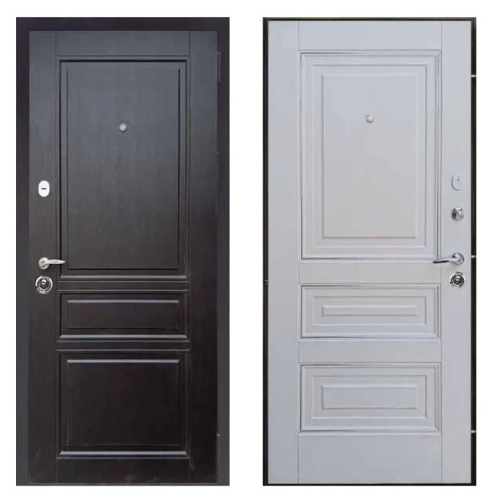 Двері вхідні, Тип-3 КВАРТИРА, Венге Південний 339 / Супермат Білий 614 960 L RAL 9005, 134897