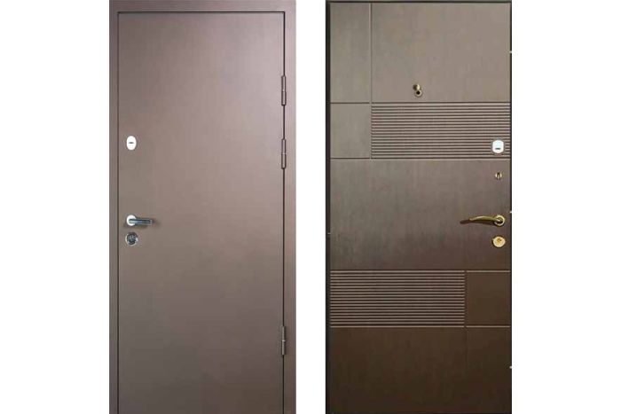 Двері вхідні, Тип-4 ВУЛИЦЯ, метал  RAL N291 / Венге Південний 121 Вінорит 860 L RAL N291 NEW, 138438