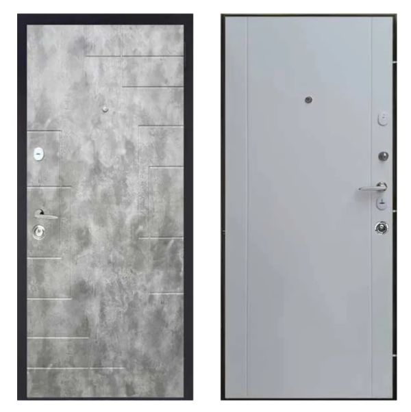 Двері вхідні, Тип-3 КВАРТИРА, Сланець Темний 160 / Супермат Білий 150 960 R RAL9005 NEW, 138875