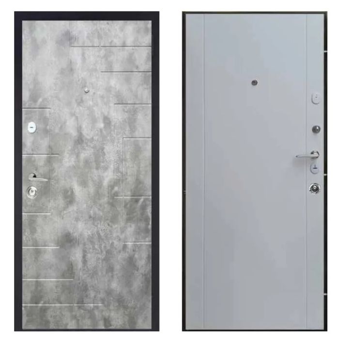 Двері вхідні, Тип-3 КВАРТИРА, Сланець Темний 160 / Супермат Білий 150 960 R RAL9005 NEW, 138875