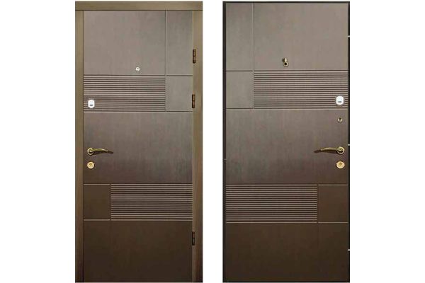 Двері вхідні, Тип-2 КВАРТИРА, Венге горизонт Сірий 121 KALE 9005 960 R NEW, 139335