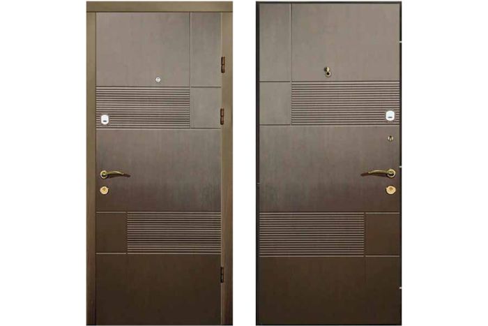 Двері вхідні, Тип-2 КВАРТИРА, Венге горизонт Сірий 121 KALE 9005 860 R NEW, 139058