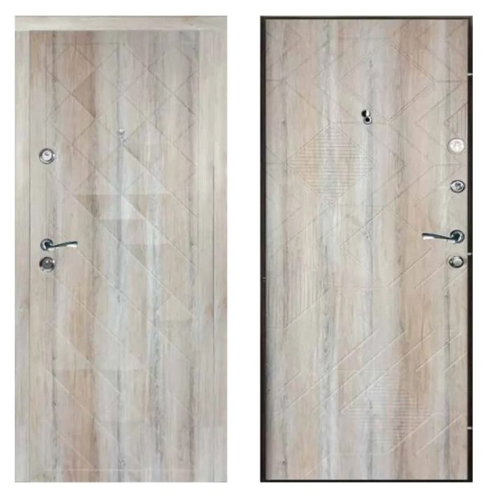 Двері вхідні, Тип-5.1 КВАРТИРА, Секвойя 327 / Секвойя 153 860 L RAL 7024 NEW, 141369