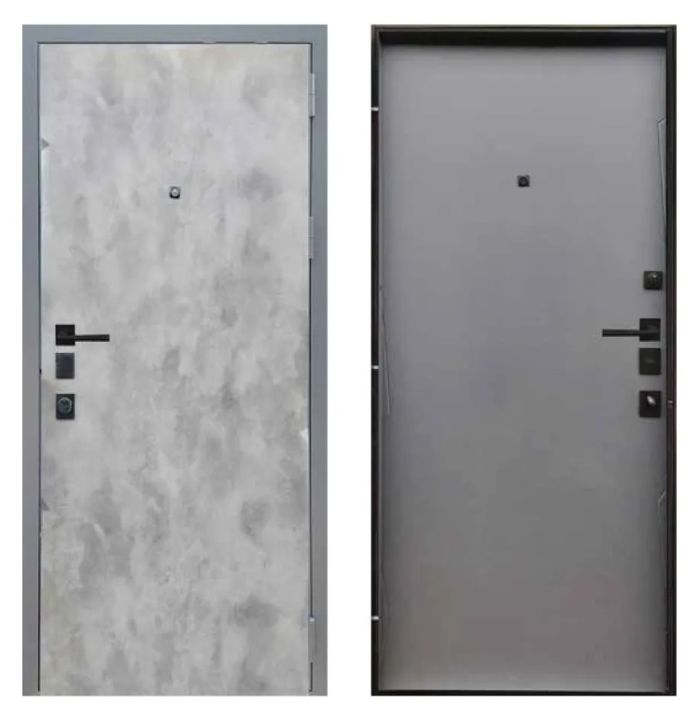 Двері вхідні, Тип-13 КВАРТИРА, Сланець темний 300 / Антрацит 196 Mottura Чорна Фурнітура 960 L RAL 7024, 152559