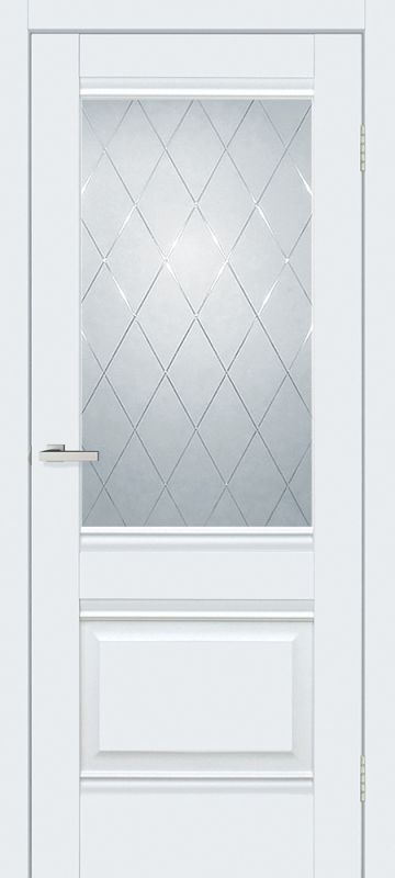 Міжкімнатні двері DOORS, Смарт - ПВХ, С070 CD, Емаліт білий, 2000/800